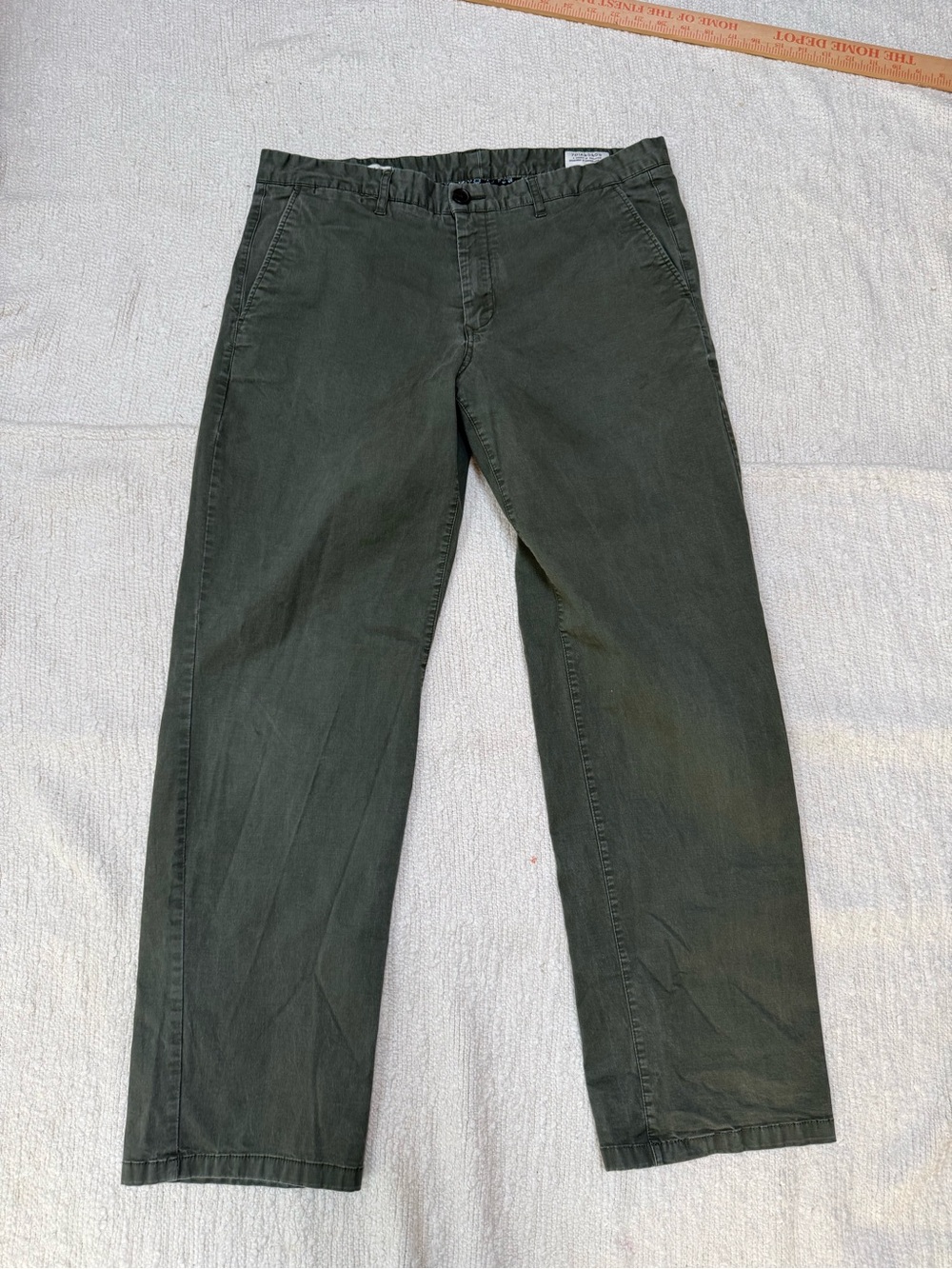 7 Diamonds Men’s Green Chinos Straight Fit W33 X L30